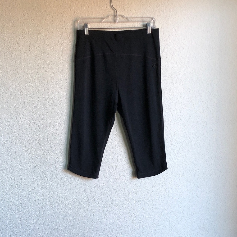 Coolibar Tulip Swim Capris Black Medium Leggings